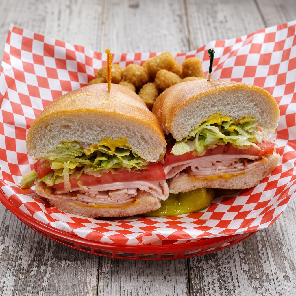 Smoked Turkey Po'boy.