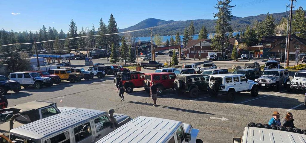 jeeps in the parking lot